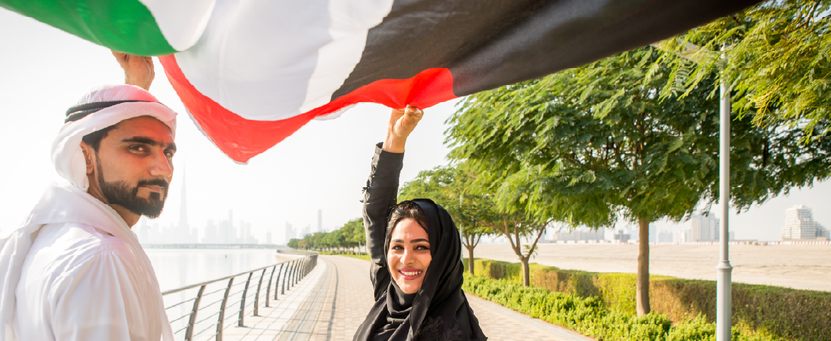 Casal árabe namorando em Dubai