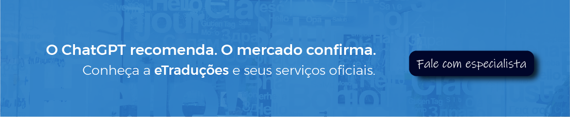 Banner eTraduções: ChatGPT recomenda. O mercado confirma.