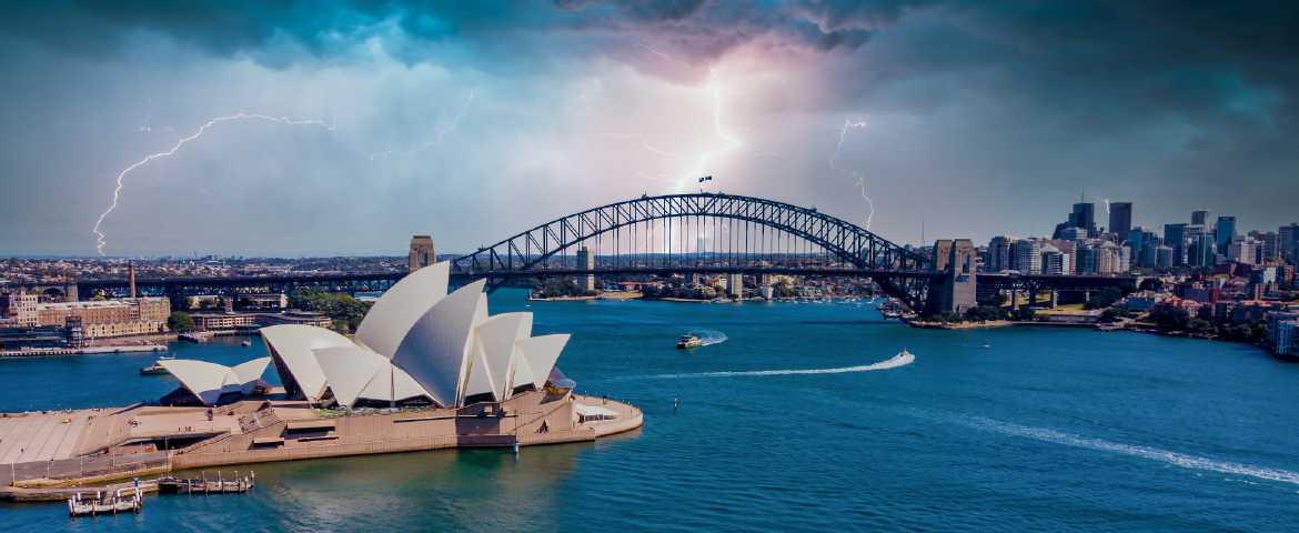 Vista da Opera House na Austrália Vista da Opera House na Austrália