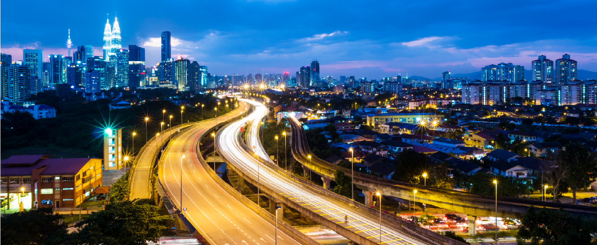 Cidade de Kuala Lumpur à noite Cidade de Kuala Lumpur à noite