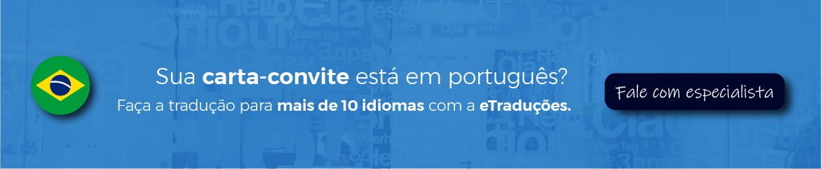 Banner eTraduções: Sua carta-convite está em português?