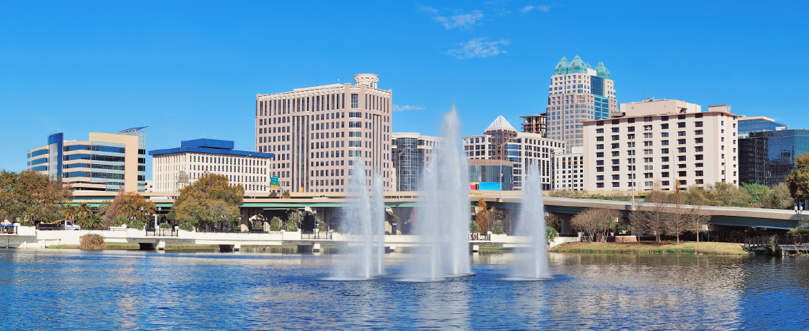 Vista aérea da cidade de Orlando Vista aérea da cidade de Orlando