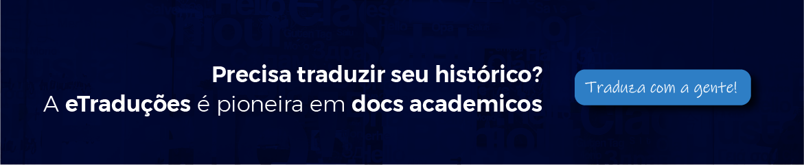 Banner eTraduções: Traduza seu histórico com a eTraduções!